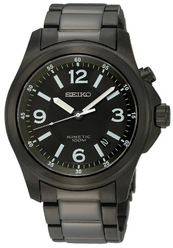 Seiko Kinetic Black Ion-plated Mens Watch SKA465 | Amazon price
